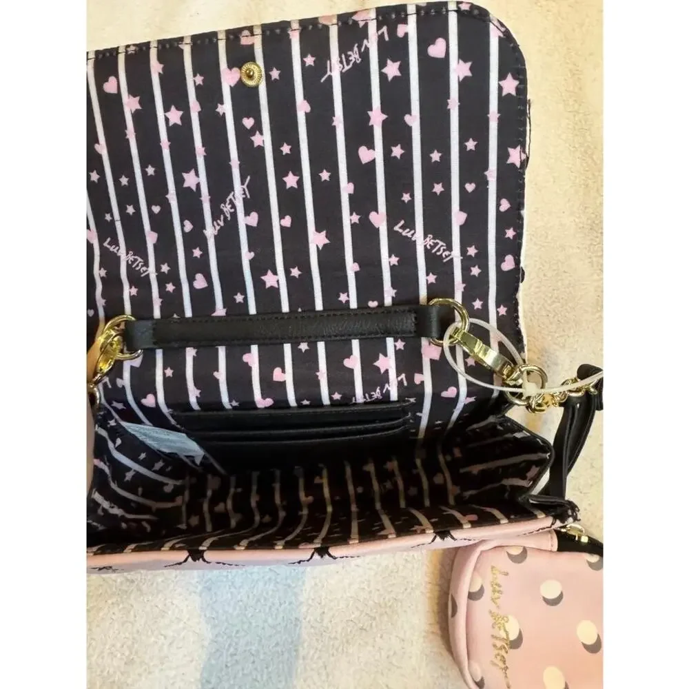 Luv Betsey by Betsey Johnson Quilted Crossbody Bag with Detachable Coin Pouch